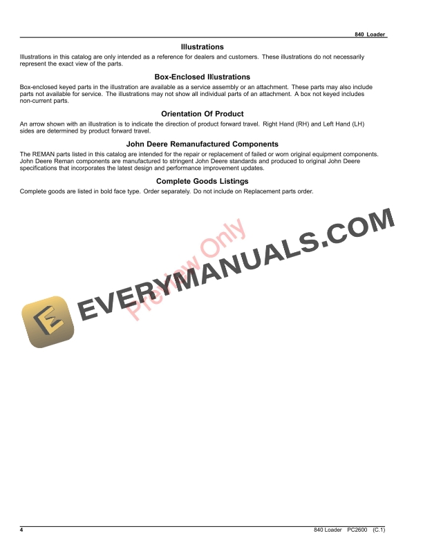 John Deere 840 Loader Parts Catalog PC2600 13JUL20-4