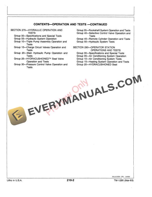 John Deere 8450, 8650 and 8850 Tractors Technical Manual TM1256 01APR85 11 John Deere 8450 8650 and 8850 Tractors Technical Manual TM1256 01APR85 4