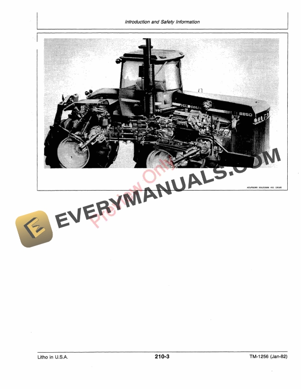 John Deere 8450, 8650 and 8850 Tractors Technical Manual TM1256 01APR85 12 John Deere 8450 8650 and 8850 Tractors Technical Manual TM1256 01APR85 5