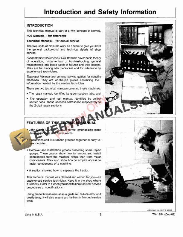 John Deere 8850 Tractor Technical Manual TM1254 01FEB85 5