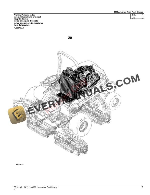John Deere 8900A Large Area Reel Mower Parts Catalog PC13186 12NOV23-3