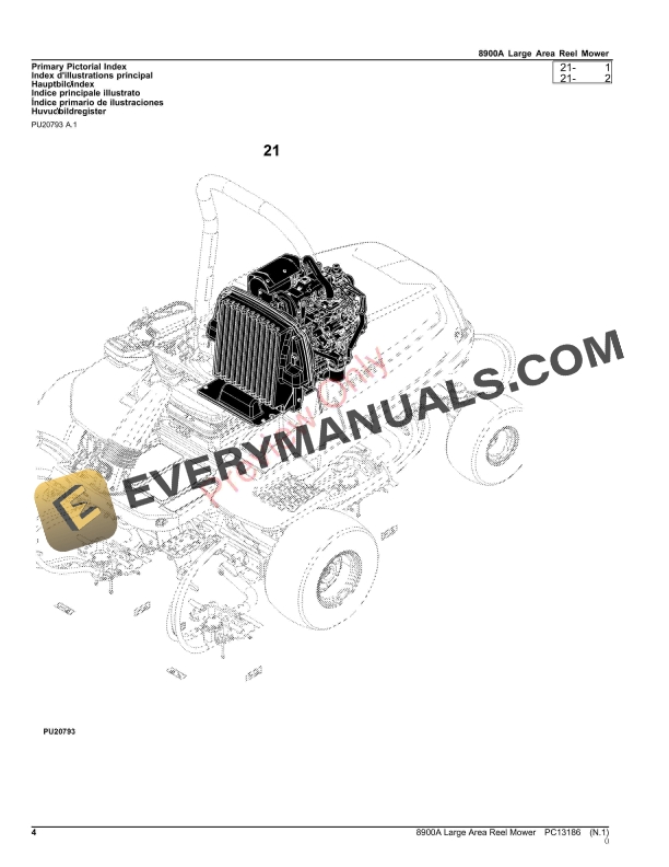 John Deere 8900A Large Area Reel Mower Parts Catalog PC13186 12NOV23-4