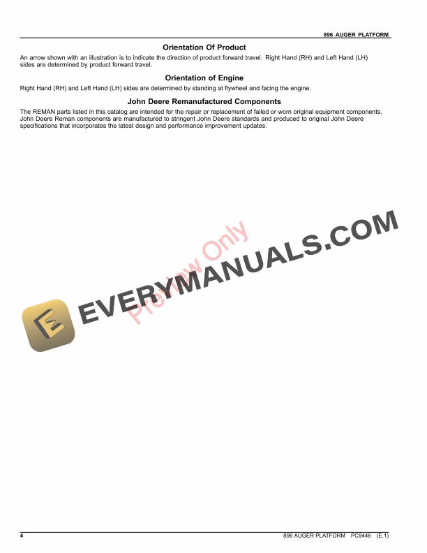 John Deere 896 PLATFORM Parts Catalog PC9446 06AUG23-4