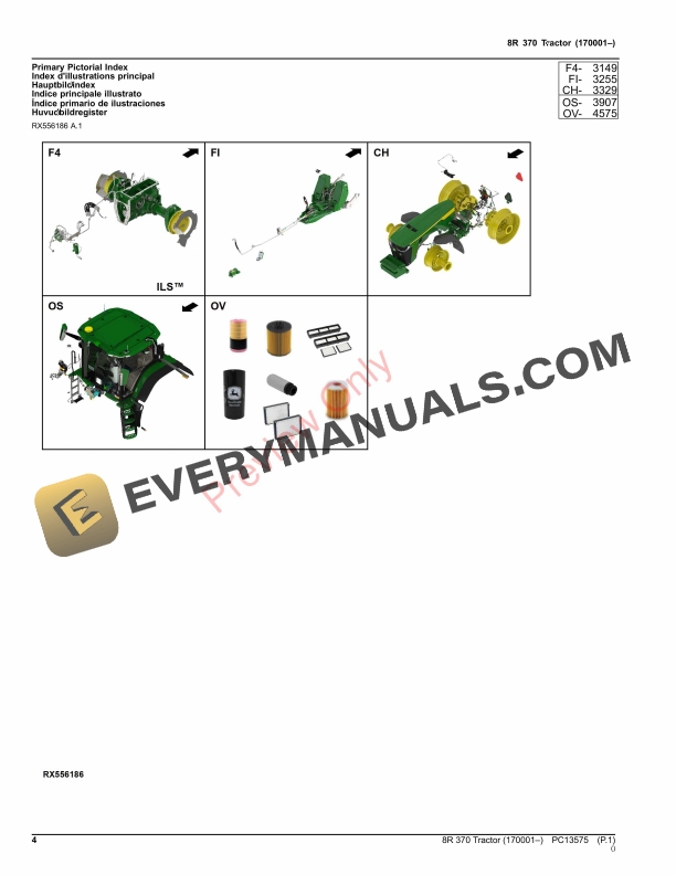 John Deere 8R 370 Tractor Parts Catalog PC13575 06AUG23-4