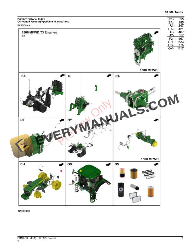 John Deere 8R 370 Tractor Parts Catalog PC13590 19NOV23-3