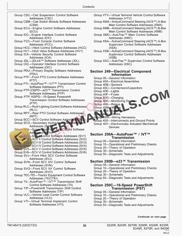 John Deere 8R TractorsS.N. 120000—Russia S. N. 058001— Diagnostic Technical Manual TM146419 02OCT23 5
