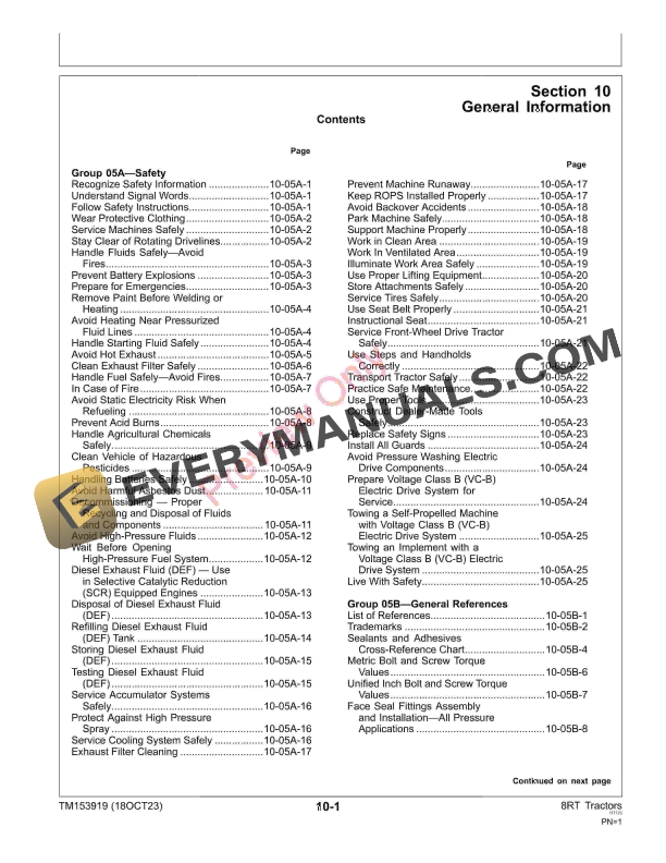 John Deere 8RT S. N. 924001— Technical Manual TM153919 18OCT23 5