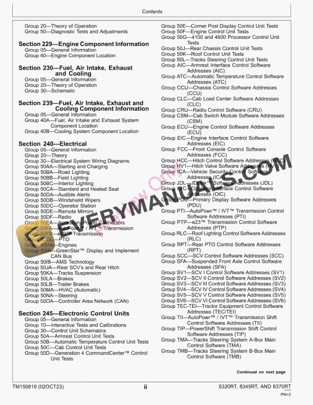 John Deere 8RT TractorsS.N. 920001— Technical Manual TM150819 02OCT23 4