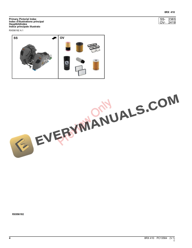 John Deere 8RX 410 Tractor Parts Catalog PC13584 25JUL23-4