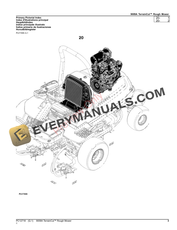 John Deere 9009A TerrainCut Rough Mower Parts Catalog PC12718 12NOV23-3