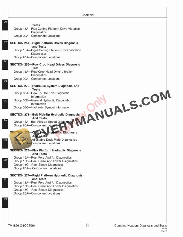 John Deere 900P Belt Pick Ups 90 Series Corn Heads Technical Manual TM1826 01OCT99 4