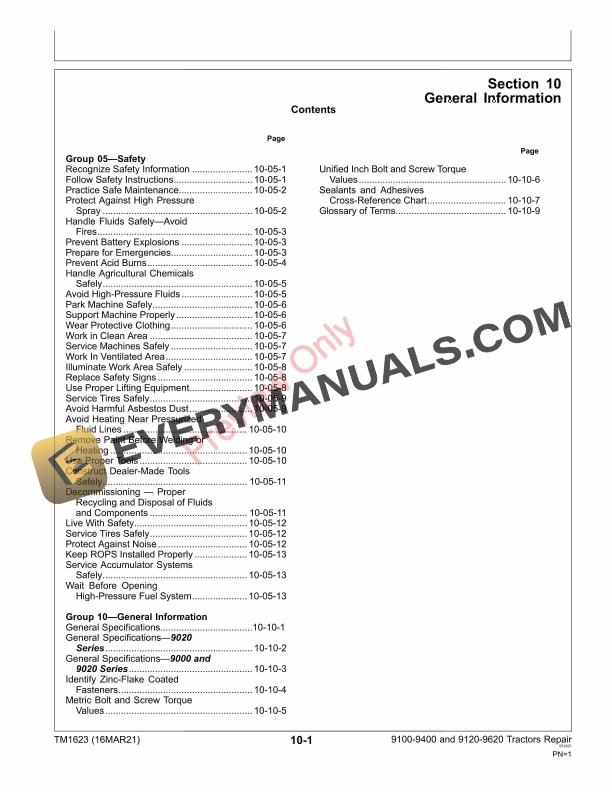 John Deere 9100, 9200, 9300, 9400, 9120, 9220, 9320, 9420, 9520, and 9620 Tractors Repair Technical Manual TM1623 16MAR21 13 John Deere 9100 9200 9300 9400 9120 9220 9320 9420 9520 and 9620Tractors Technical Manual TM1623 16MAR21 5