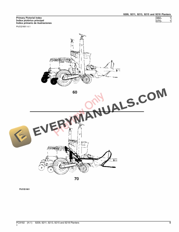 John Deere 9200 Series Planters Parts Catalog PC9192 29AUG22-5