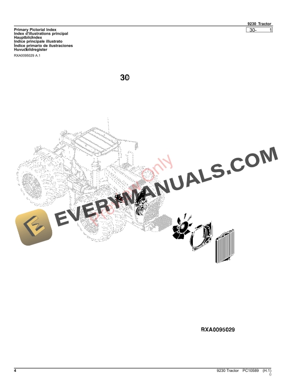 John Deere 9230 TRACTOR Parts Catalog PC10589 10SEP23 4