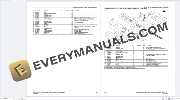 John Deere 926 AND 936 ROTARY IMPELLER MOWER-CONDITIONER Parts Catalog PC2823 12SEP23 PDF 5 John Deere 926 AND 936 ROTARY IMPELLER MOWER-CONDITIONER Parts Catalog PC2823 12SEP23 PDF - Image 3