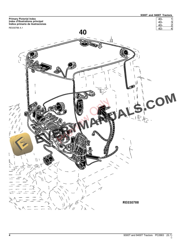John Deere 9300T AND 9400T TRACTORS Parts Catalog PC2663 14NOV23-4