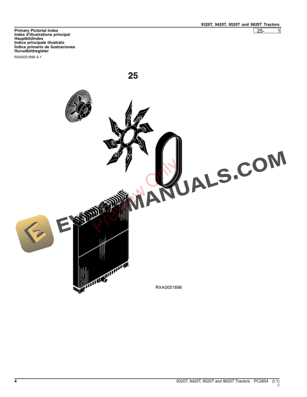 John Deere 9320T, 9420T, 9520T, 9620T TRACTORS Parts Catalog PC2854 17SEP23-4