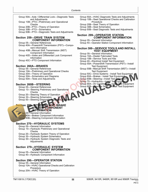 John Deere 9360R 9410R 9460R 9510R and 9560R 9R Tractors Diagnostic Technical Manual TM110619 17DEC20 5