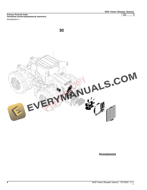 John Deere 9430 TRACTOR RUSSIAN VERSION Parts Catalog PC10533 28OCT23 4