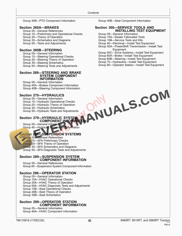 John Deere 9460RT, 9510RT and 9560RT (9RT) Tractors Diagnostic Technical Manual TM110819 17DEC20 7 John Deere 9460RT 9510RT and 9560RT 9RT Tractors Diagnostic Technical Manual TM110819 17DEC20 5