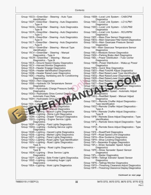 John Deere 9470 STS 9570 STS 9670 STS and 9770STS Combines Diagnostic Technical Manual TM800119 08MAY17 5