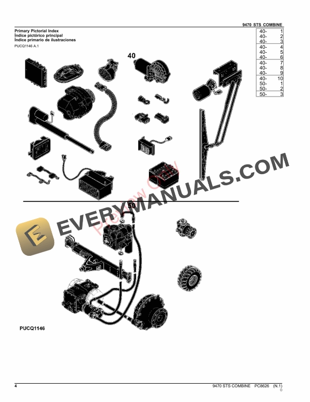 John Deere 9470 STS SELF-PROPELLED COMBINE Parts Catalog PC8626 12OCT23 5 John Deere 9470 STS SELF-PROPELLED COMBINE Parts Catalog PC8626 12OCT23-4