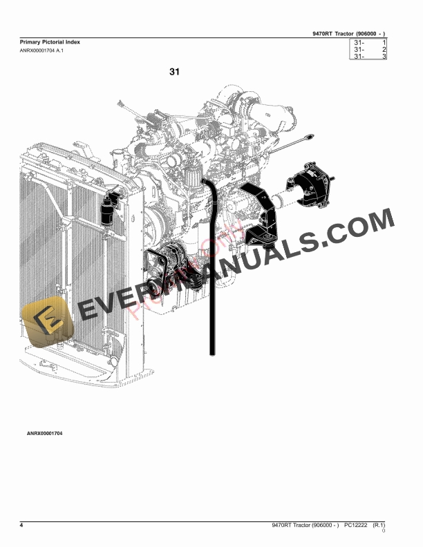 John Deere 9470RT Tractor Parts Catalog PC12222 12NOV23-4