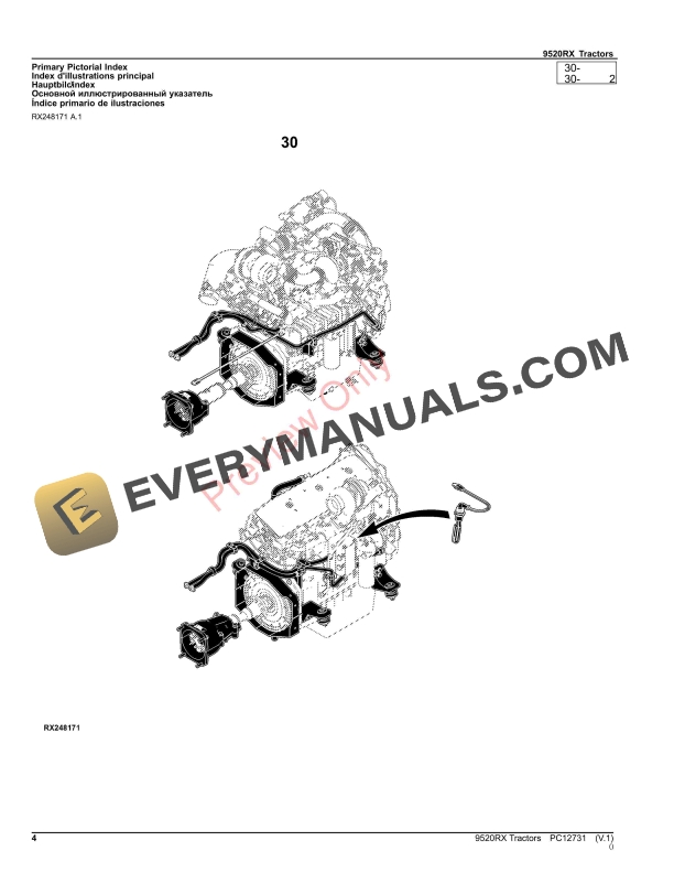 John Deere 9520RX Tractors Parts Catalog PC12731 09NOV23-4