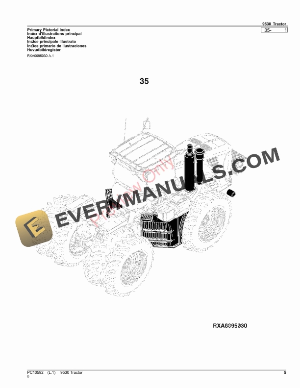 John Deere 9530 TRACTOR Parts Catalog PC10592 28OCT23 5