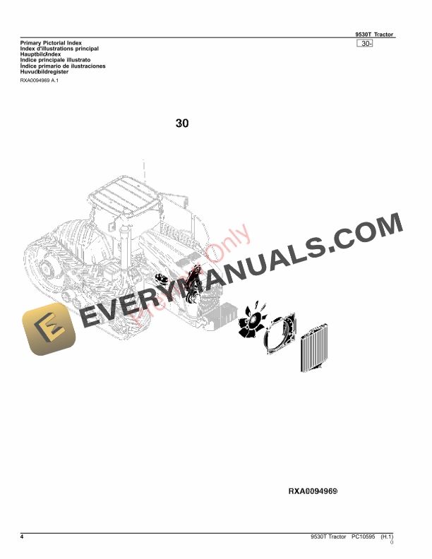 John Deere 9530T TRACTOR Parts Catalog PC10595 15OCT23 4