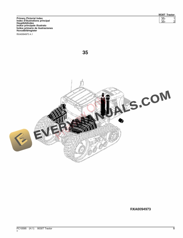 John Deere 9530T TRACTOR Parts Catalog PC10595 15OCT23 5