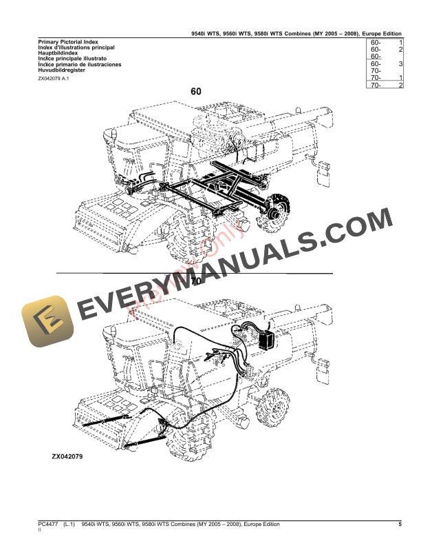 John Deere 9540I WTS, 9560I WTS, 9580I WTS COMBINES (080016- ) Parts Catalog PC4477 22OCT23-5