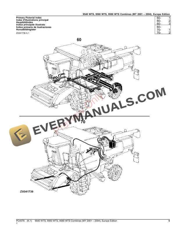 John Deere 9540WTS, 9560WTS, 9580WTS, Combines ( -080015) Parts Catalog PC4376 09OCT23-5