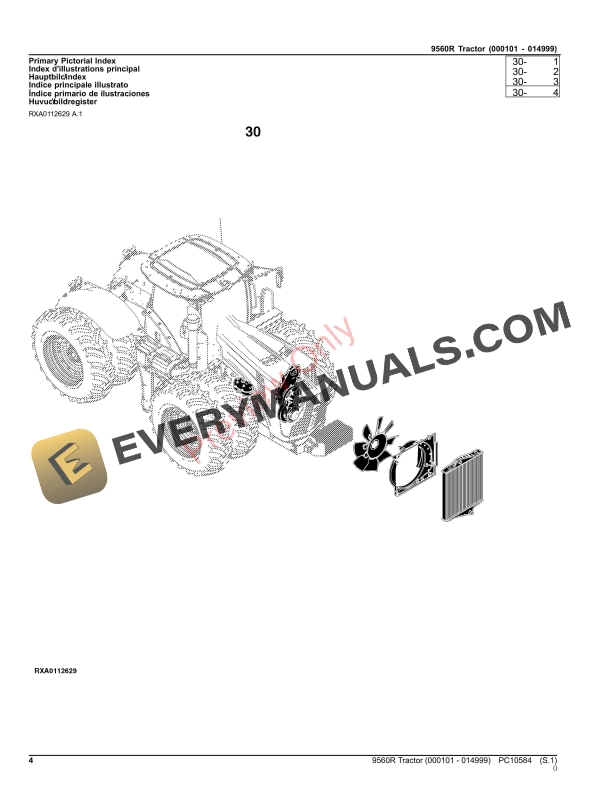 John Deere 9560R TRACTOR Parts Catalog PC10584 16NOV23 4