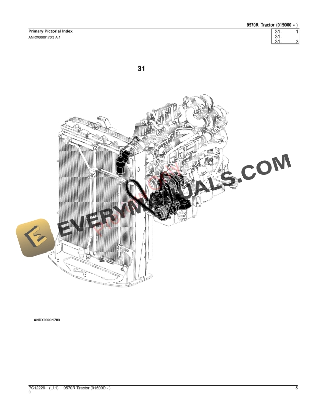 John Deere 9570R Tractor Parts Catalog PC12220 14SEP23-5