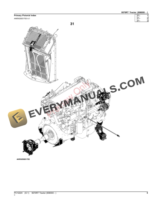 John Deere 9570RT Tractor Parts Catalog PC12224 28OCT23-5