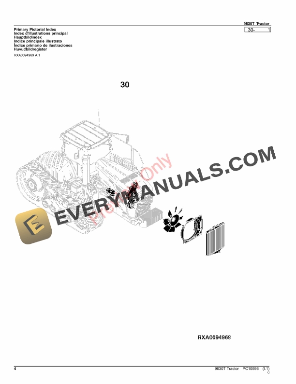 John Deere 9630T TRACTOR Parts Catalog PC10596 15OCT23 4