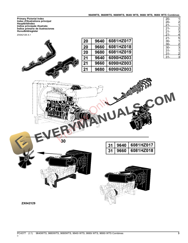 John Deere 9640WTS,9660WTS,9680WTS,9640I WTS,9660I WTS,9680I WTS COMBINES Parts Catalog PC4377 24AUG23-3