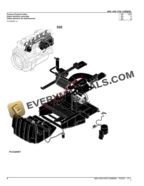 John Deere 9650 AND 9750 STS COMBINES (SOUTH AMERICAN) Parts Catalog PC9241 12OCT23-4