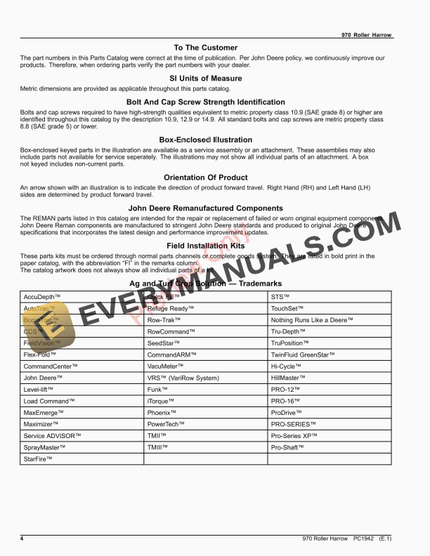 John Deere 970 Roller Harrow Parts Catalog PC1942 13JUL20 PDF 11 John Deere 970 Roller Harrow Parts Catalog PC1942 13JUL20-4