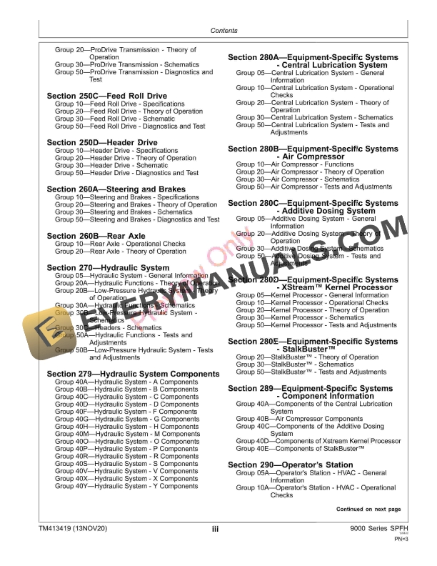 John Deere 9700 9800 and 9900 Self Propelled Forage Harvester 1Z0 620000 Diagnostic Technical Manual TM413419 13NOV20 5
