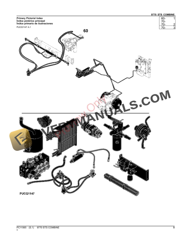 John Deere 9770 STS COMBINE Parts Catalog PC11565 16NOV23 5