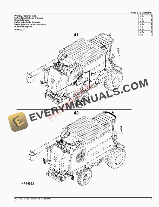 John Deere 9880 STS COMBINE Parts Catalog PC4378 23NOV23-5