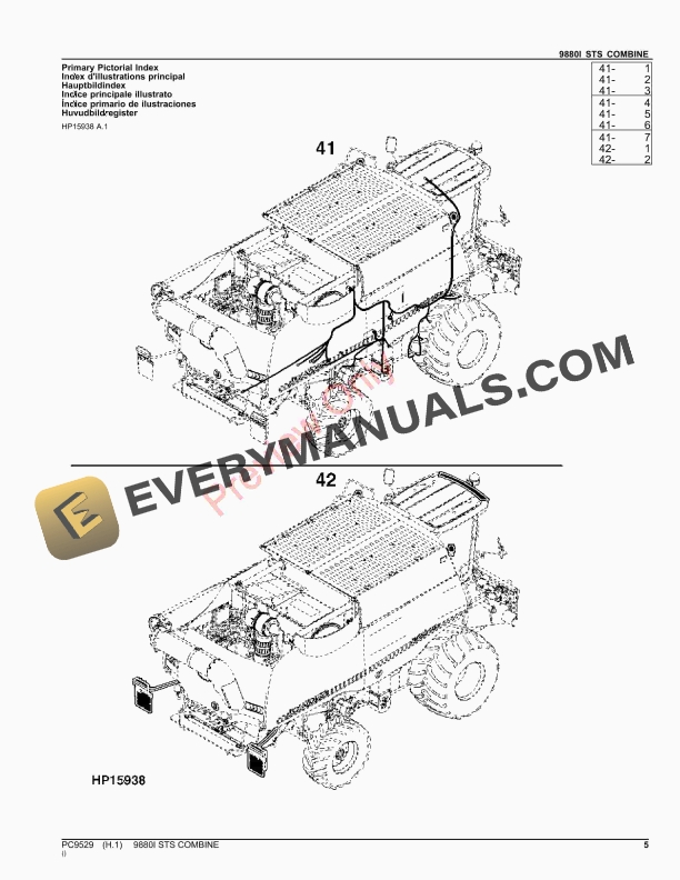 John Deere 9880I STS Combine Parts Catalog PC9529 17OCT23-5