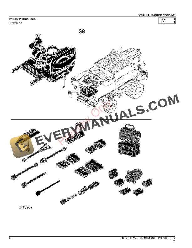 John Deere 9880I STS HILLMASTER COMBINE Parts Catalog PC9564 17OCT23-4