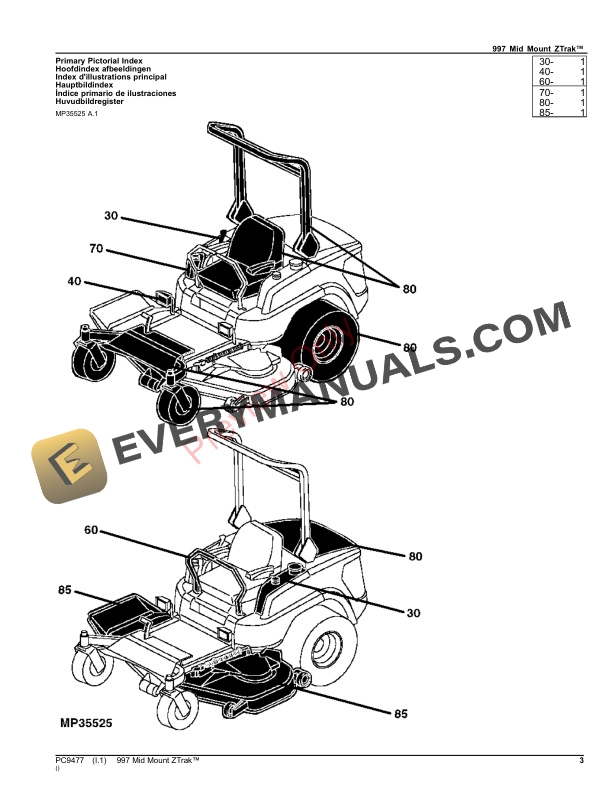 John Deere 997 MID MOUNT ZTrak Parts Catalog PC9477 03SEP23-3