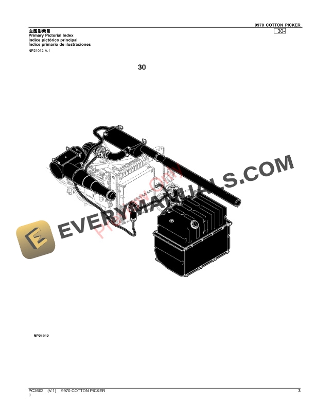 John Deere 9970 COTTON PICKER Parts Catalog PC2602 19OCT23-3