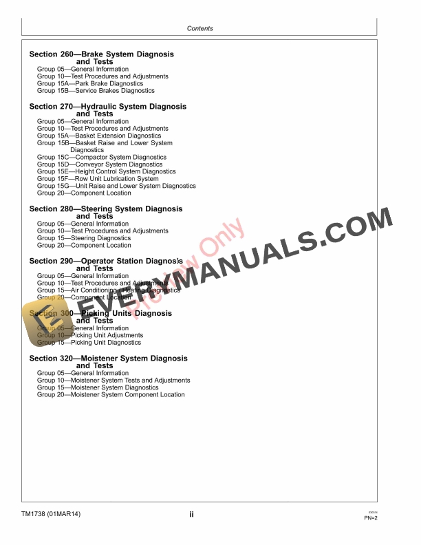 John Deere 9970 Cotton Pickers Service Information TM1738 01AUG16 4