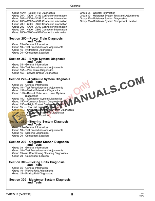 John Deere 9970 Cotton Pickers Technical Manual TM127419 04SEP19 4