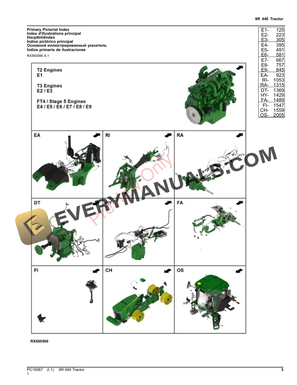 John Deere 9R 440 Tractor Parts Catalog PC16067 26NOV23-3